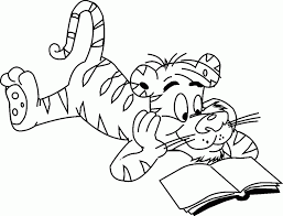 This coloring sheet will help your child develop fine motor skills, the basis of clear writing. Tiger Outline Coloring Home