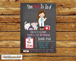 Veterinarian Invitation Veterinarian Birthday Invitation Etsy Birthday Invitations Kids Kids Invitations Birthday Invitations