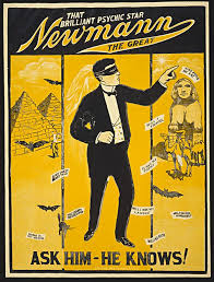 Newmann The Great Psychic Star Vintage Magic Poster Museum Outlets Vintage Circus Posters Magic Illusions Circus Poster