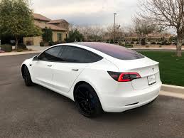 Tesla Model 3 White Ag Agwheels M652 Flow Form Monoblock Matte Black 8