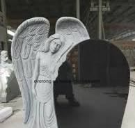 Túmulo Preto Anjo Lápide Estilo Europeu Gravação Granito Monumento de  Sepultura para Cemitério