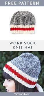 Free Knit Hat Pattern The Classic Marl And Stripes Look Makes For A Cozy Hat With A Subtle Splash Knitting Patterns Free Hats Knitting Hat Knitting Patterns