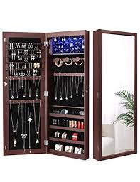 Jewelry armoire lockable jewelry cabinet standing jewelry organizer with full length mirror and drawers. Top 10 Jewelry Armoire With Mirror Walls Of 2021 Best Reviews Guide