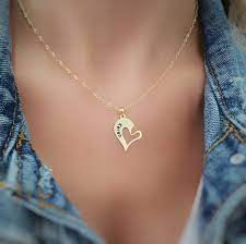 Half Heart Necklace Split Heart Necklace Best Friend Etsy Friend Necklaces Necklace Mens Necklace Personalized