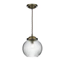 Top quality supplies for your handmade lighting, lamps, pendants etc. Antique Brass Ceiling Pendant With Ribbed Glass Globe Shade