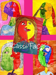 Picasso made lots of different he made some crazy portraits which are pictures of people's faces. Picasso Faces Art Lesson Deep Space Sparkle Picasso Art Kindergarten Art Elementary Art Projects