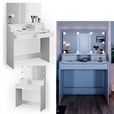 Coiffeuse Avec Miroir Julia Led Coiffeuse Moderne Table Maquillage Table Cosmetique Table Manucure In 2020