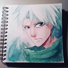 A popular long running shounen manga series by kubo tite which has been made into an anime. Kuroe98 Toshiro Hitsugaya Bleach Anime Manga Aquarelle Wat