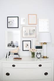 How To Curate Art For A Collage Gallery Wall Minted Giveaway The Everygirl Dresser Top Decor Gallery Wall Minted Home Decor