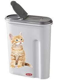 Curver Dry Cat Food Container 15 Kg Or 45l Silver White Cat Motif Want To Know More Click On The Image Th Cat Food Allergy Dry Cat Food Cat Pet Supplies