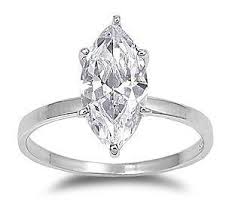 925 Sterling Silver Marquise Diamond Engagement Ladies Ring Size 4 10 Huge Bridal Solitaire 3 Carat Cz