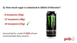 The drink also has the equivalence of 13 teaspoons of sugar. Health Equalities Group Ppt Download