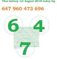 Thai Lottery Today Vip Tip Formula 4pc 1st August 2018
