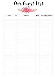 This Free Printable Wedding Guest List Templates Will Help You To Track Each Guest S Na Wedding Guest List Template Wedding Invitation List Guest List Template
