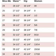 Rational Miss Me Size Chart Womens 14 Best Miss Me Size