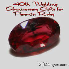 An image album loaded with memories is constantly a fantastic present concept for the 40th wedding anniversary gift ideas. 40th Wedding Anniversary Gifts For Parents Ruby Gift Canyon