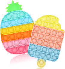 Why you choose livingcoral pop bubble fidget sensory toy？ 1.livingcoral pop fidget toy is suitable for people of all ages to restore emotions and is a good helper to relieve stress. Buy Suypas Push Pop Fidget Toys Push Pop Bubble Fidget Sensory Toy For Kids And Adults Fidget Pack With Pop Sensory Anti Anxiety Toys Reliever Squeeze Sensory Toy 2pack Rainbow Pineapple Ice Cream Online In