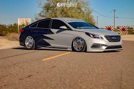 In the database of masbukti.com, available 6 modifications which hyundai company presented a concept of hyundai sonata hybrid model at the motor show in new york in 2017 and the serial version of the model will. 2015 Hyundai Sonata Wheel Offset Flush Air Suspension 1623493 Custom Offsets