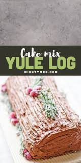 Easy Yule Log Recipe Using Cake Mix Video Recipe Video Easy Yule Log Recipe Yule Log Recipe Recipes Using Cake Mix