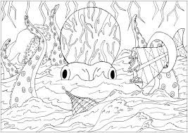 Your kids will increase their vocabulary by learning about different anima. 20 000 Leagues Under The Sea Water Worlds Adult Coloring Pages