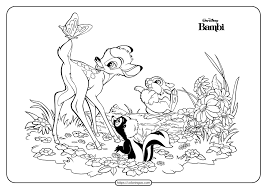 Bambi with his mother bambi playing bambi with his father bambi playing with friends bambi with friends bambi and friends thumper 10 bambi's friends 2 flower 6. Bambi Coloring Pages For Kids Disney Novocom Top