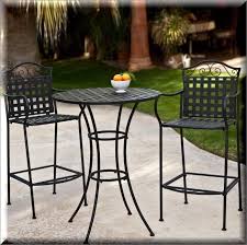 Patio Bistro Set 3 Piece Outdoor Garden Furniture High Round Table Chairs Metal Ebay Traditional Patio Furniture Outdoor Bistro Set Patio Decor