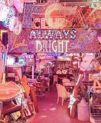 This Psychedelic Paradise Of Neon Lights And Vintage Signs Is All Hidden Inside An Unassuming Warehouse I Neon Lighting Picture Collage Wall Photo Wall Collage