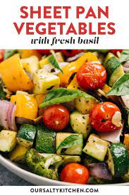 Summer Sheet Pan Roasted Vegetables Recipe Side Dishes Easy Roasted Summer Vegetables Summer Vegetables Side Dishes