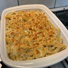 Satisfy your cravings with this rich and creamy chicken alfredo recipe. Cheesy Chicken Alfredo Pasta Bake Recipe Allrecipes