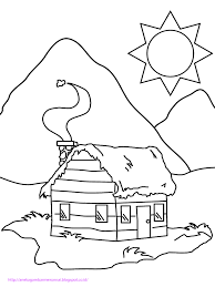 Gambar Mewarnai Rumah 2 Buku Mewarnai Warna Gambar