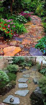 5 Make A Colorful Rocks Garden Path With Large Flagstones Lay A Stepping Stones And Path Combo Landscaping With Rocks Stone Garden Paths Pathway Landscaping
