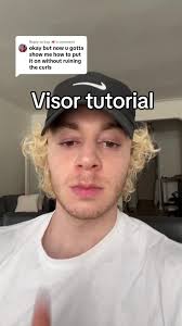 Replying to @kay 💌 A quick visor tutorial!!! Let’s not talk about my roots  the back of my head is none of my business ❤️ #visor #hat #tutorial  #hairwashday #blonde #curlyhair #curls #bleachedhair #fyp ...