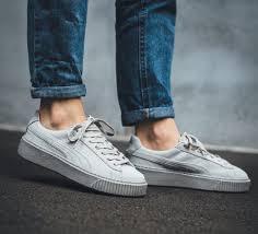 Puma Basket Platform Reset Violet Gray Sneaker 363313 01 Sneakers Grey Sneakers Sneaker Lovers