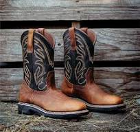 Bonanza Rancher Grit 12" Square Toe Wellington Boots - Steel Toe