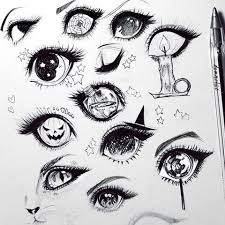 Scary drawing ideas for halloween may vary from ghost images to candies and it proves to be a great fun for your children. These Are Eyes From Before Halloween So That S Why They Re All Spookily Themed My Favs The Potion O Creepy Drawings Cartoon Drawings Cartoon Sketches
