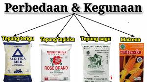 Jadi bila disebut dalam resep tepung tapioka, sebaiknya pakai tepung tapioka. Perbedaan Dan Kegunaan Tepung Tapioka Tepung Kanji Tepung Sagu Dan Tepung Maizena Wajibtau Com Youtube