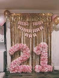 Diy Tissue Paper Numbers White And Pink Tissue Hot Glued To Card Board Cutouts Perfect For A 21st Party Decorations 21st Birthday Decorations 21st Bday Ideas