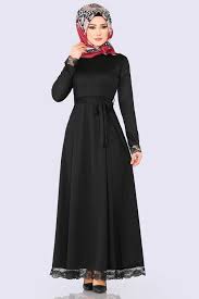 Modaselvim Elbise Etek Ucu Gupurlu Elbise 007mc359 Siyah Fashion Dresses Hijab Fashion