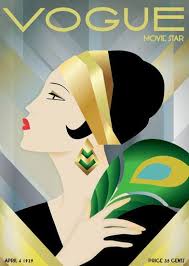 Vogue Cover 1929 Movie Star Art Deco Posters Art Deco Illustration Poster Art