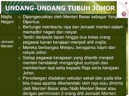 Enforced on 14 april 1895 by sultan abu bakar, the constitution turned johor as the first state to adopt the constitutional monarchy system. Ch3f5