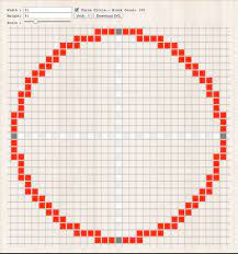 Most traditional circle stitches are never perfect circles. Minecraft Pixel Circle Oval Generator Pixel Circle Minecraft Skyscraper Minecraft Circles