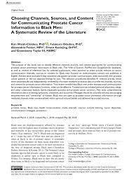 Many men's prostates get larger as they get older because of a. Pdf Choosing Channels Sources And Content For Communicating Prostate Cancer Information To Black Men A Systematic Review Of The Literature