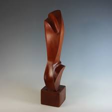 Large Mcm Abstract Wood Carved Sculpture By Lester Kish Abstract Wood Carving Wooden Sculpture Wood Sculpture