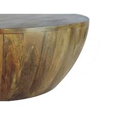 Beliveau Solid Wood Drum Coffee Table Drum Coffee Table Mango Wood Coffee Table Coffee Table Wood
