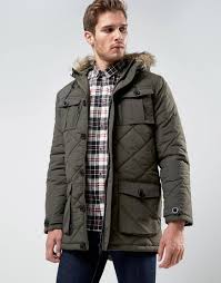 Brave Soul Parka Jacket With Faux Fur Trim Hood Brave Soul Quilted Parka Jacket With Faux Fur Trim Hood Green Quilted Parka Parka Jacket Green Coat Fur Hood