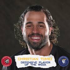 The week 1️⃣ Conference Carolinas Men's 🥍 weekly award winners are Caden  Castle of @nguathletics and Christian Tomei of @abbeyathletics! Castle  (Offensive) scored five goals and added two assists for seven points