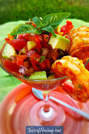 Individual shrimp cocktail presentations / garden theme wedding | by invitation only.event planning. Gazpacho Shrimp Cocktail Tini Taste Of Healing