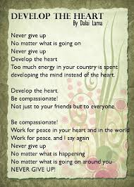 Develop The Heart Compassion Quotes Dalai Lama Quotes Inspirational Quotes