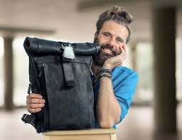 Leather Rucksack, Roll Top Leather Backpack With Aircraft Buckle by 79  Street