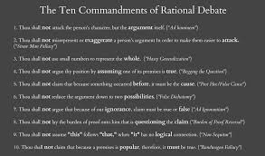 10 Commandments Of Rational Debate Avoiding Logical Fallacies Logical Fallacies Debate Argument